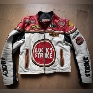 Vintage Lucky Strike Suzuki Racing Jacket - Kevin Schwantz MotoGP Style